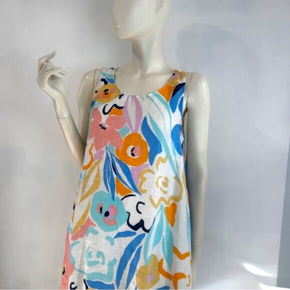 Rachel Zoe 100 Linen Trapeze Dress - Picture 3 of 14